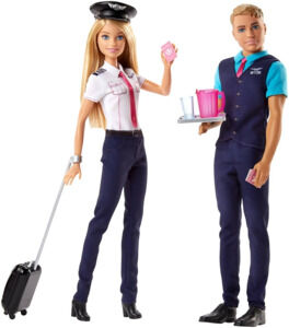 New in Box-Barbie Pink Passport Ken and Barbie Pilot